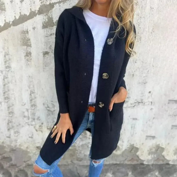 Mirla | Lång Knapplång Cardigan-Eva Jonsson