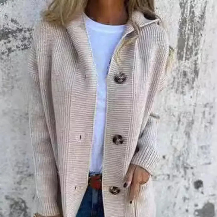 Mirla | Lång Knapplång Cardigan-Eva Jonsson