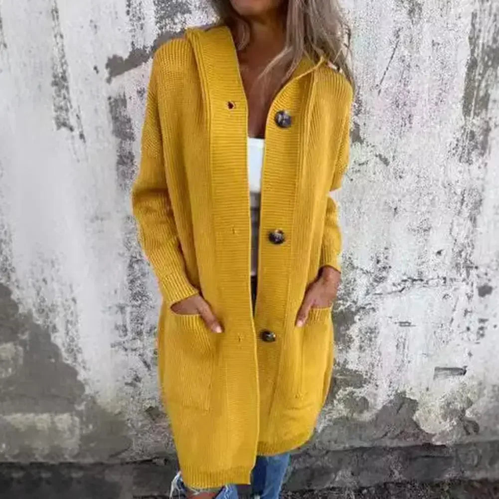 Mirla | Lång Knapplång Cardigan-Eva Jonsson