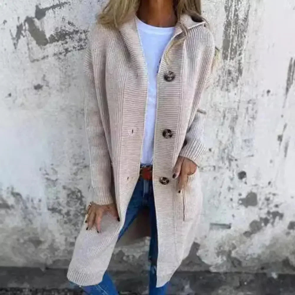 Mirla | Lång Knapplång Cardigan-Eva Jonsson