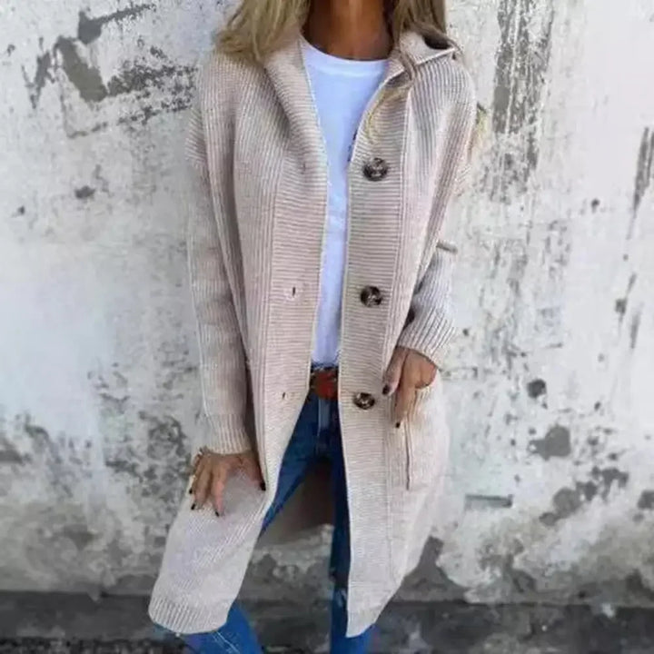 Mirla | Lång Knapplång Cardigan-Eva Jonsson