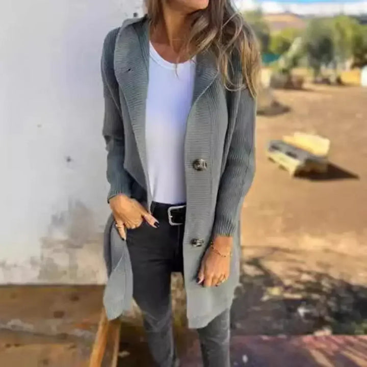 Mirla | Lång Knapplång Cardigan-Eva Jonsson