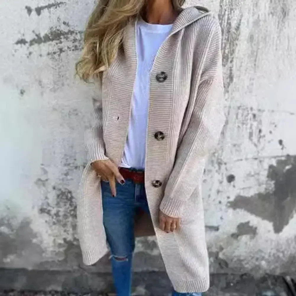 Mirla | Lång Knapplång Cardigan-Eva Jonsson