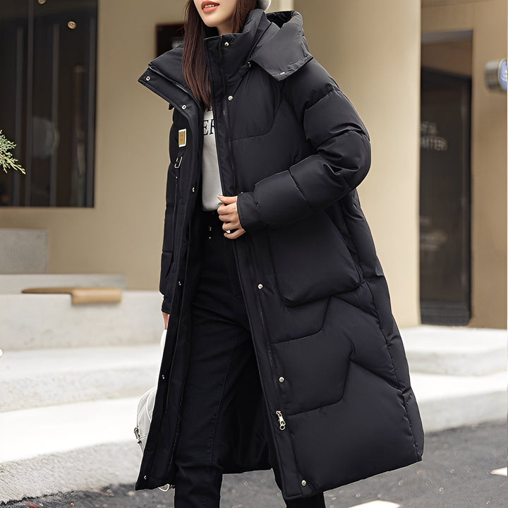 Mirla | Lång, Modern Dam Hoodie-Jacka-Eva Jonsson
