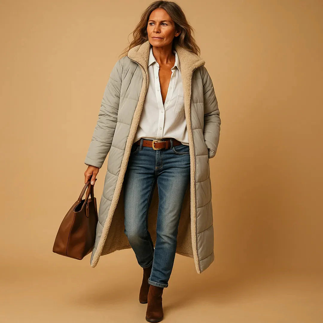 Mirla | Lång Stoppad Puffjacka-Eva Jonsson