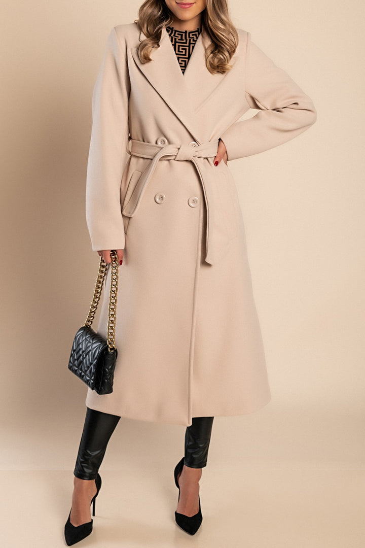 Mirla | Lång damrock med knappar och en stilfull utstrålning-Eva Jonsson