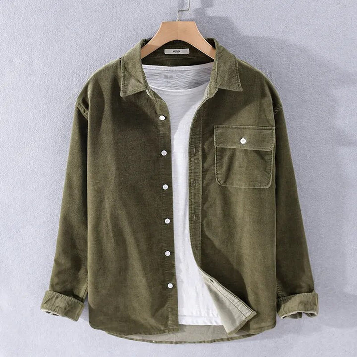 Mirla | Långärmad Overshirt i Mjuk Denim-Eva Jonsson