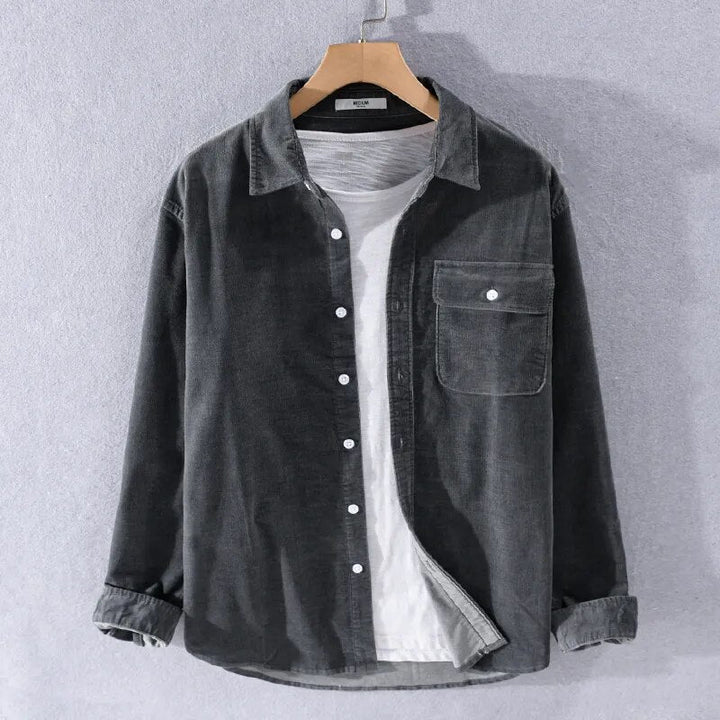 Mirla | Långärmad Overshirt i Mjuk Denim-Eva Jonsson