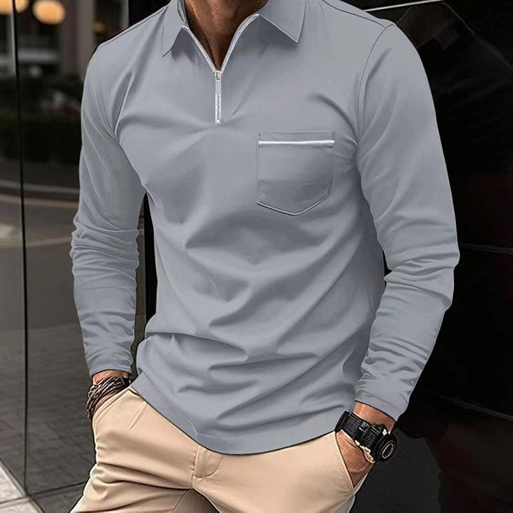 Mirla | Långärmad Poloshirt-Eva Jonsson