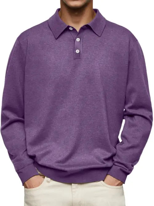 Mirla | Långärmad Poloshirt Herr-Eva Jonsson