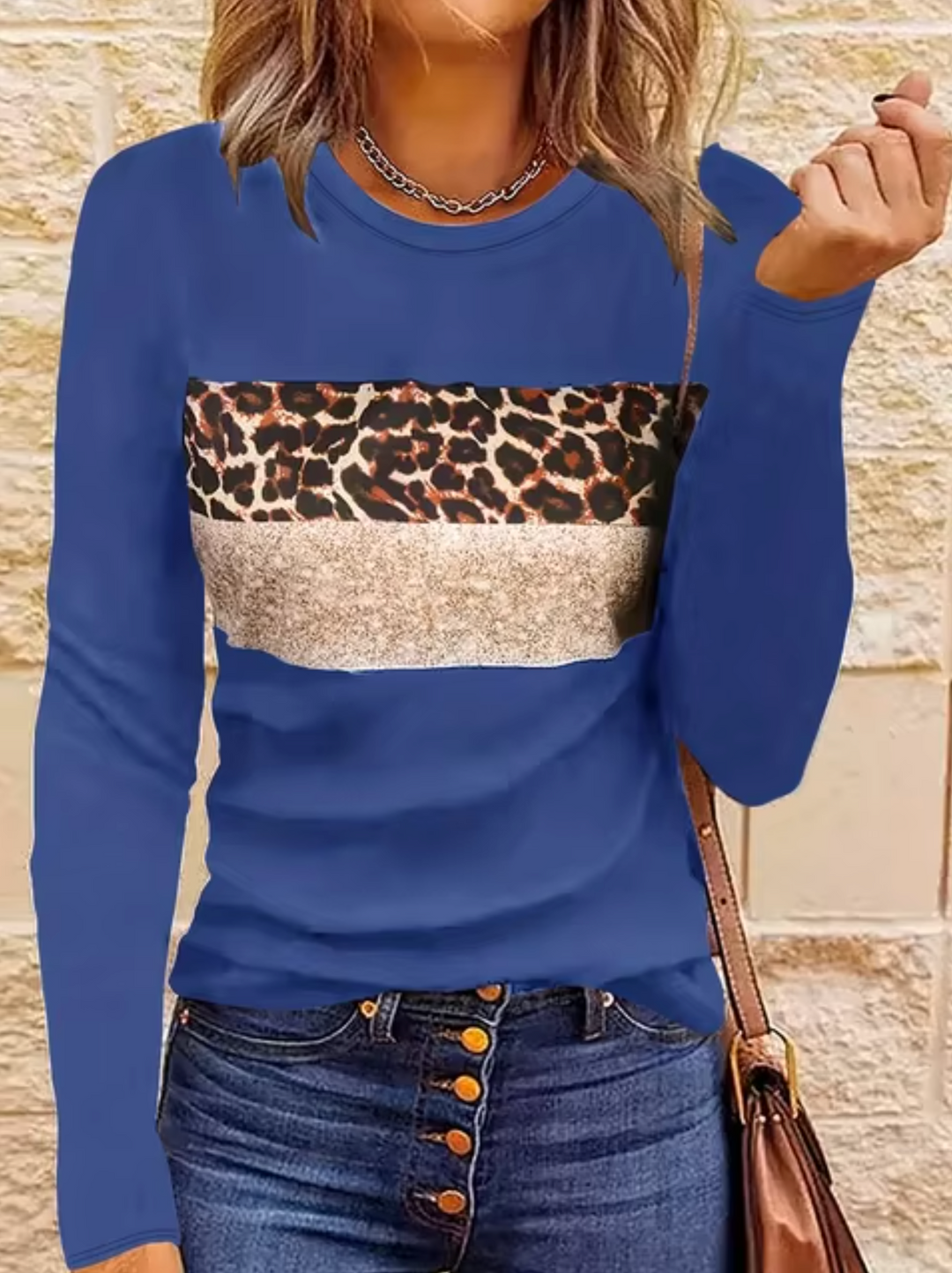 Mirla | Långärmad T-shirt med leopardmönster-Eva Jonsson