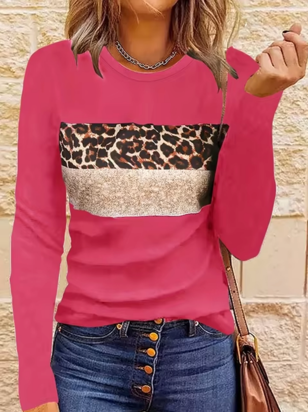 Mirla | Långärmad T-shirt med leopardmönster-Eva Jonsson
