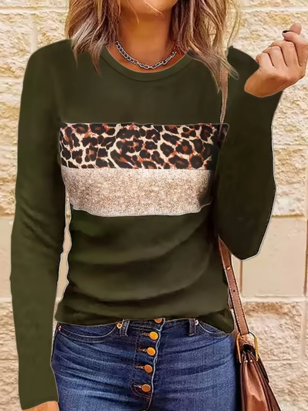Mirla | Långärmad T-shirt med leopardmönster-Eva Jonsson