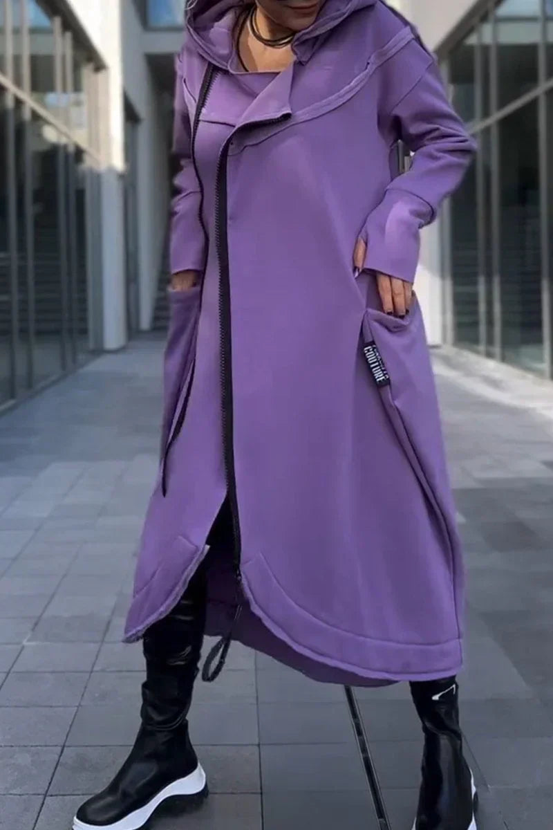 Mirla | Långt Hoodie-Klänning med Modern Snitt-Eva Jonsson