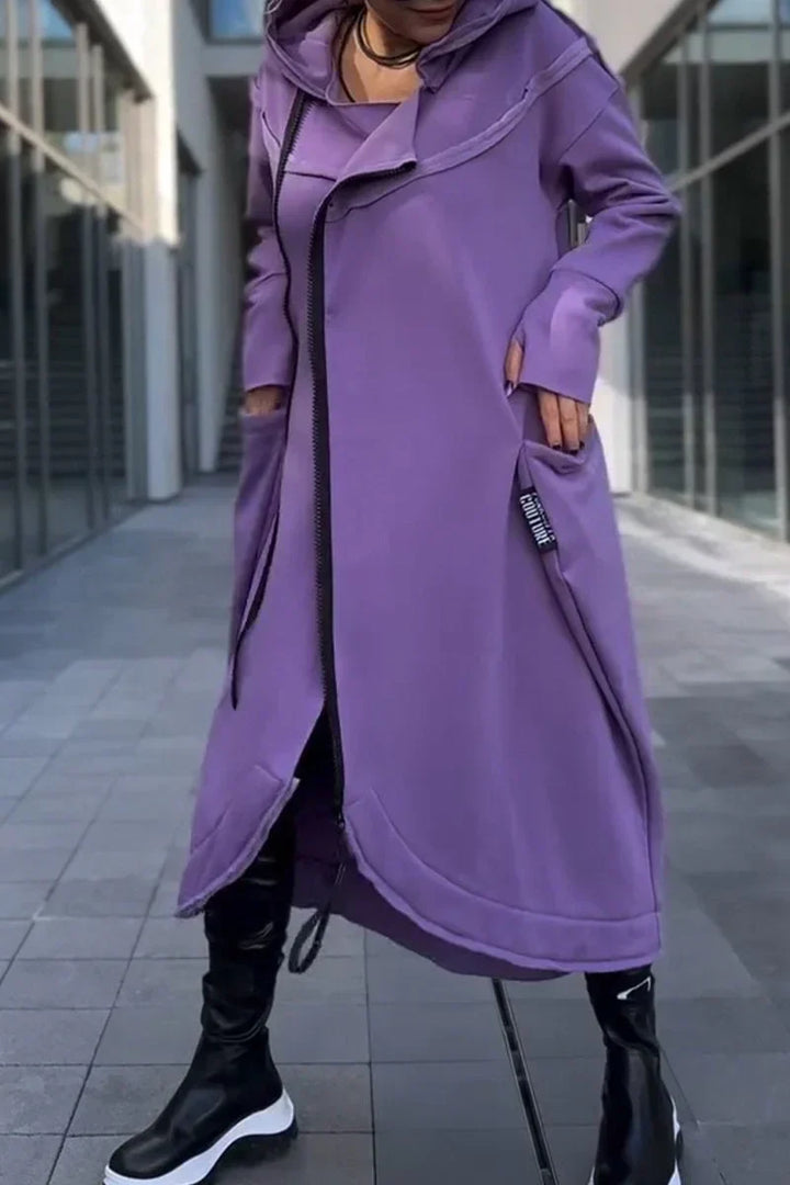 Mirla | Långt Hoodie-Klänning med Modern Snitt-Eva Jonsson