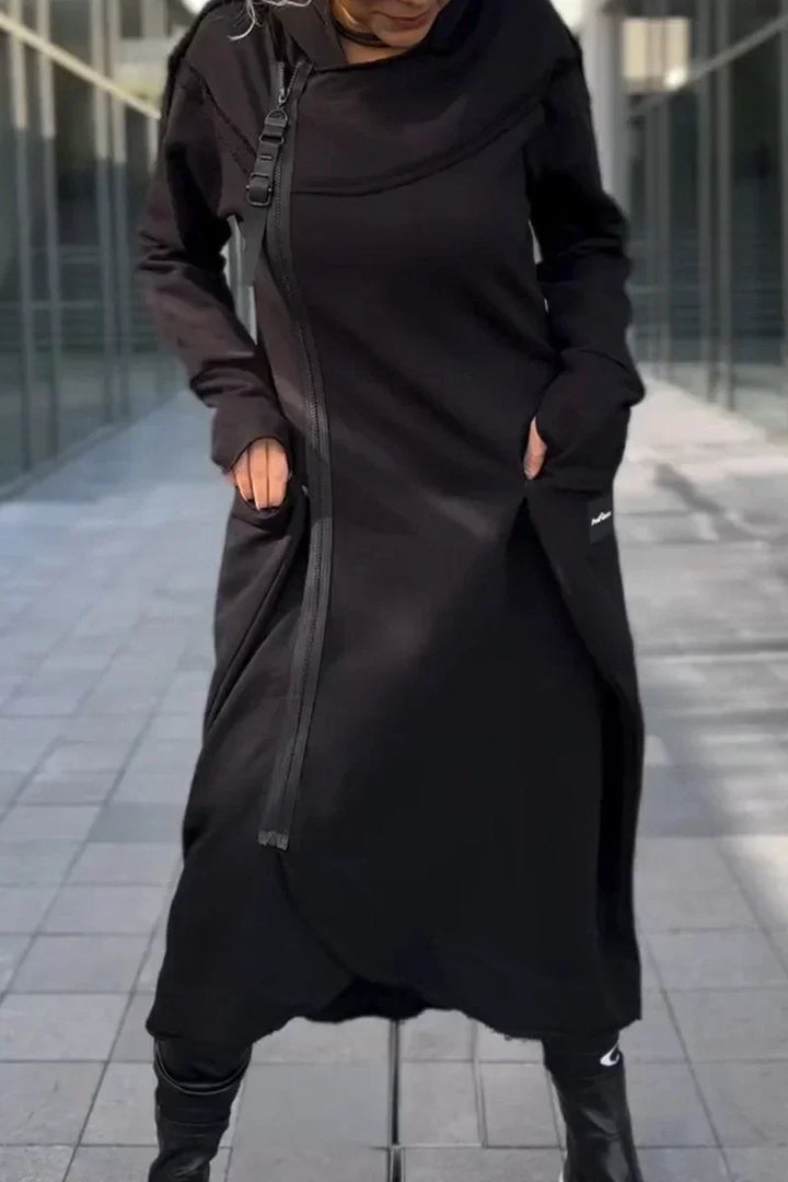 Mirla | Långt Hoodie-Klänning med Modern Snitt-Eva Jonsson