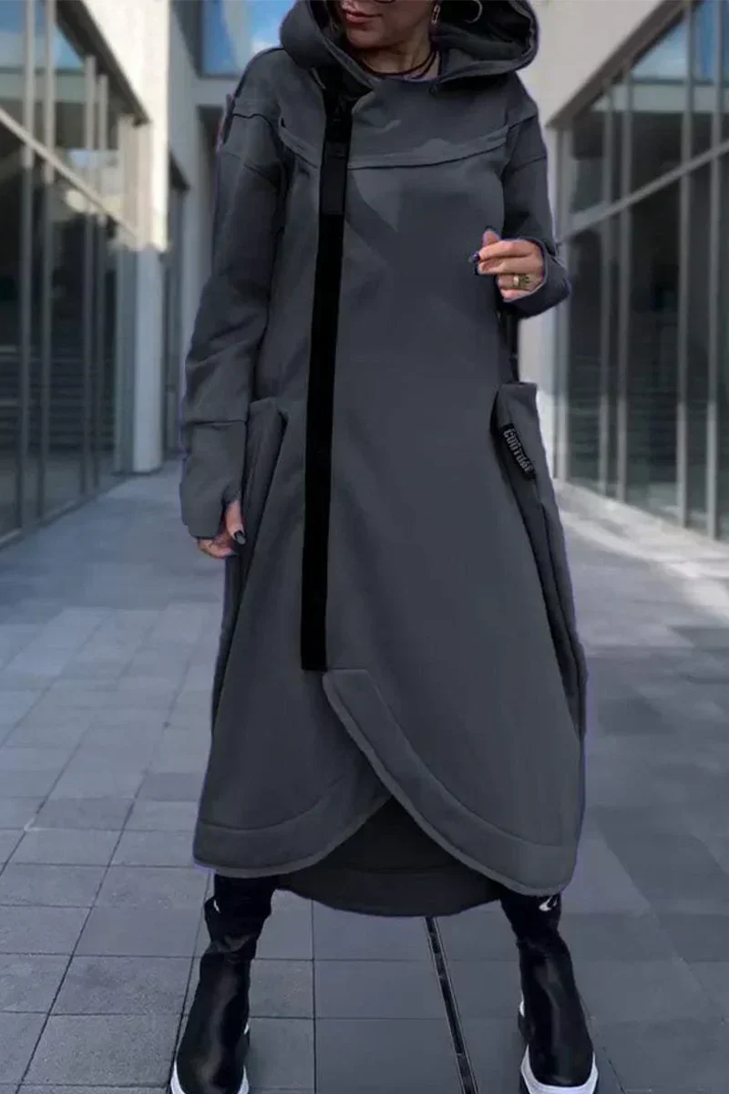Mirla | Långt Hoodie-Klänning med Modern Snitt-Eva Jonsson