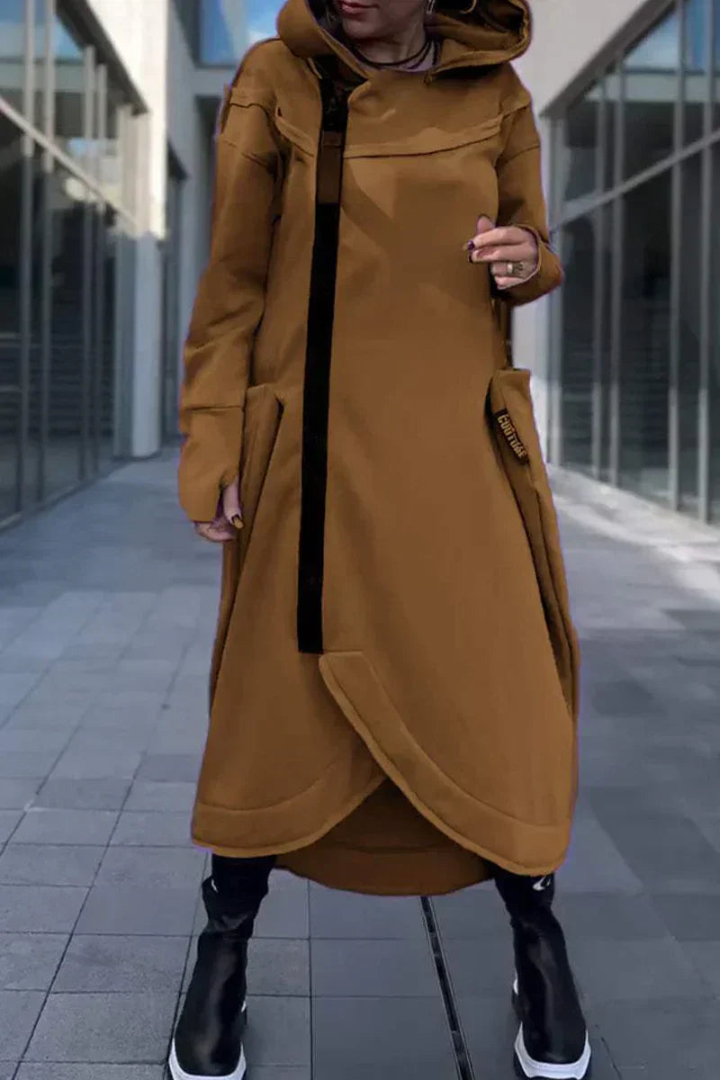 Mirla | Långt Hoodie-Klänning med Modern Snitt-Eva Jonsson