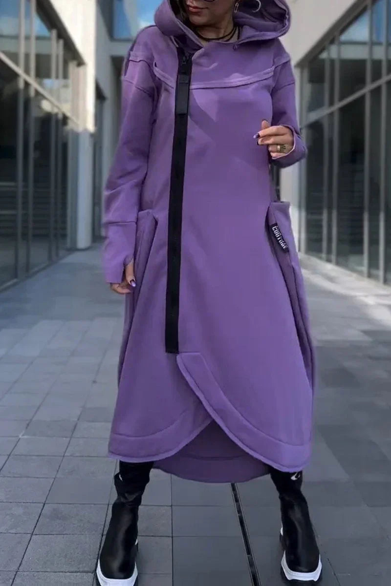 Mirla | Långt Hoodie-Klänning med Modern Snitt-Eva Jonsson