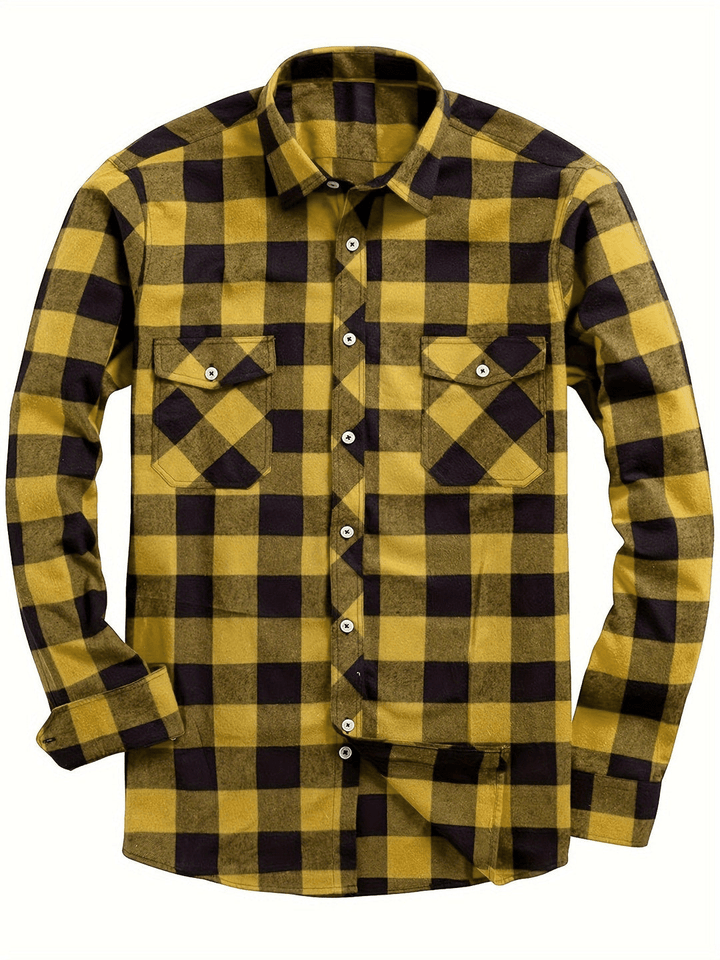 Mirla | Lätt Herrskjorta Lumberjack Print Skjorta-Eva Jonsson