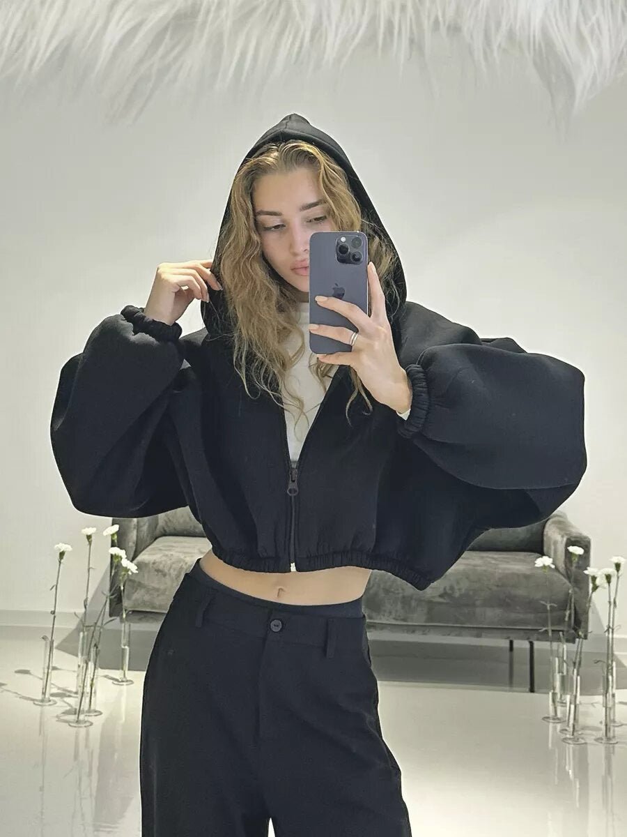 Mirla | Lätt, Lätt, Kort Sport Hoodie Jacka-Eva Jonsson