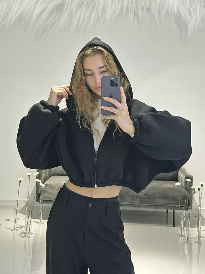 Mirla | Lätt, Lätt, Kort Sport Hoodie Jacka-Eva Jonsson