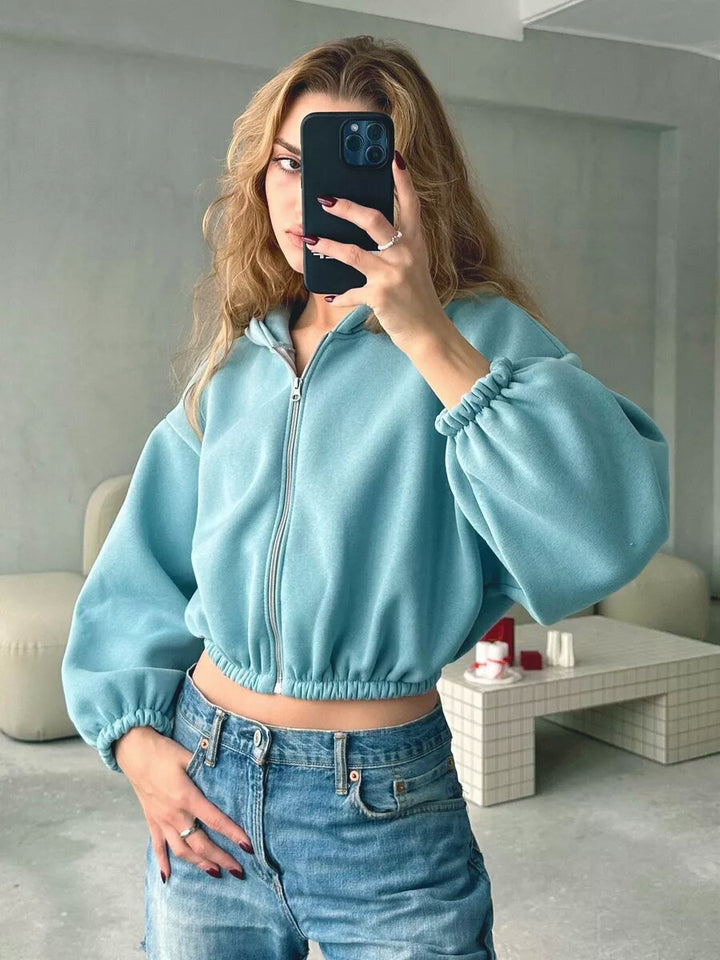 Mirla | Lätt, Lätt, Kort Sport Hoodie Jacka-Eva Jonsson
