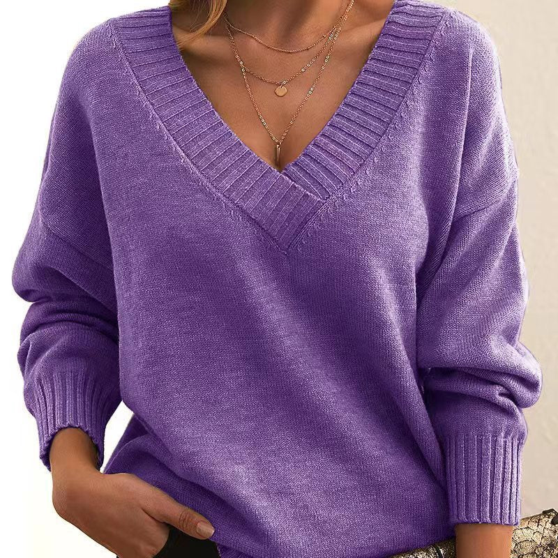 Mirla | Lätt V-Halsad Tröja för Kvinnor-Eva Jonsson