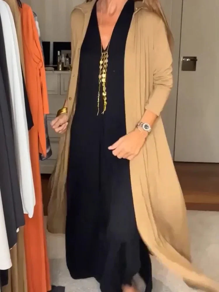 Mirla | Lätt casual enfärgad kofta-Eva Jonsson