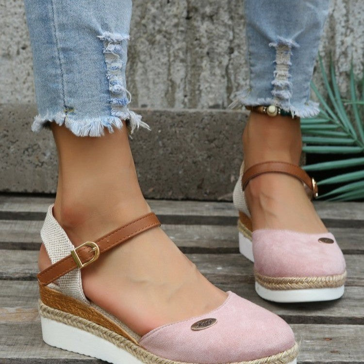 Mirla | Lätta plattform Wedge sandaler av hampasnöre-Eva Jonsson