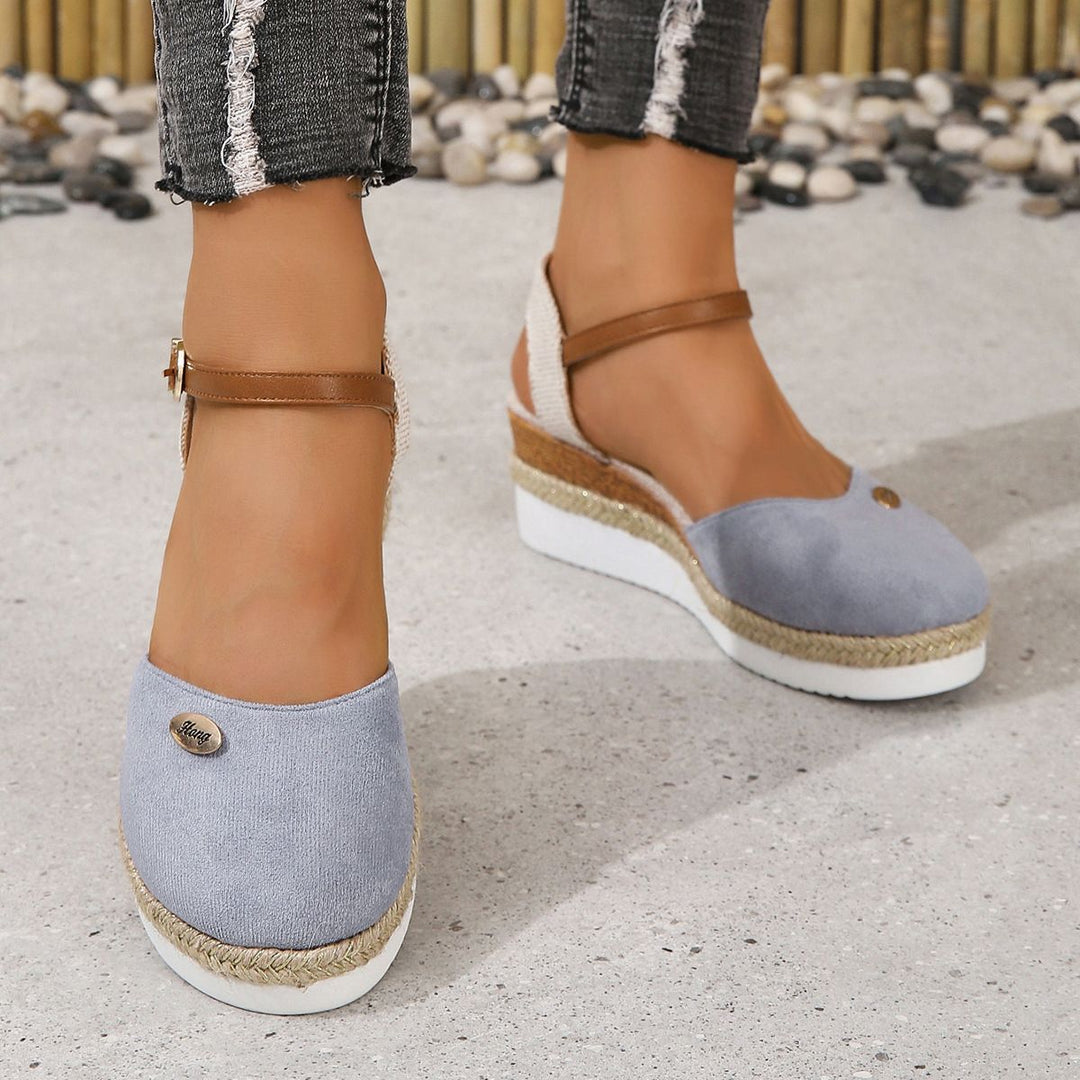 Mirla | Lätta plattform Wedge sandaler av hampasnöre-Eva Jonsson