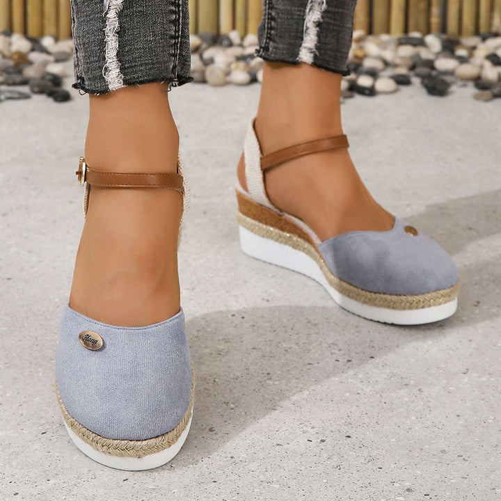 Mirla | Lätta plattform Wedge sandaler av hampasnöre-Eva Jonsson