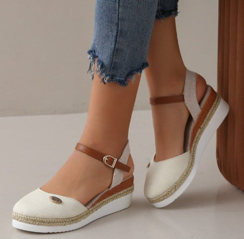 Mirla | Lätta plattform Wedge sandaler av hampasnöre-Eva Jonsson