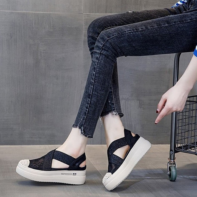Mirla | Lätta sandaler av andningsbart mesh-Eva Jonsson