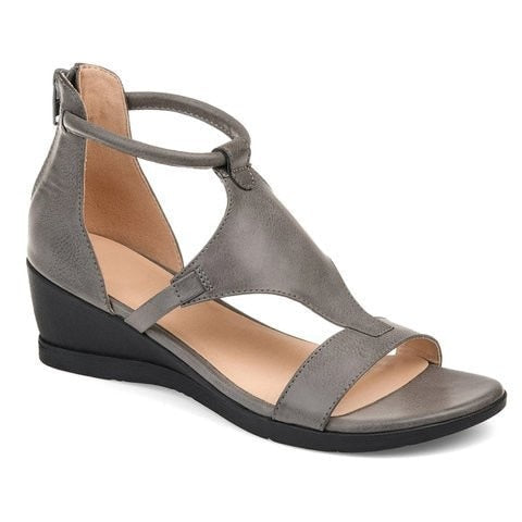 Mirla | Lätta sandaler med kilklack och ankelrem Öppna sommarsandaler med kilklack-Eva Jonsson