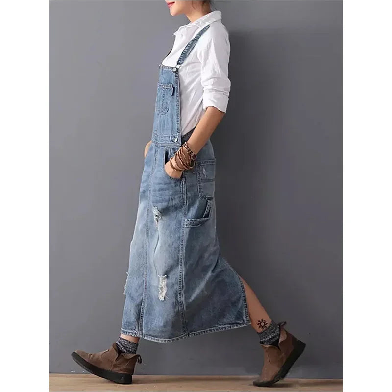 Mirla | Lättsam Denim Axelklänning-Eva Jonsson