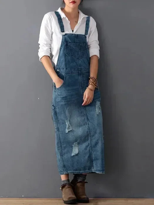 Mirla | Lättsam Denim Axelklänning-Eva Jonsson