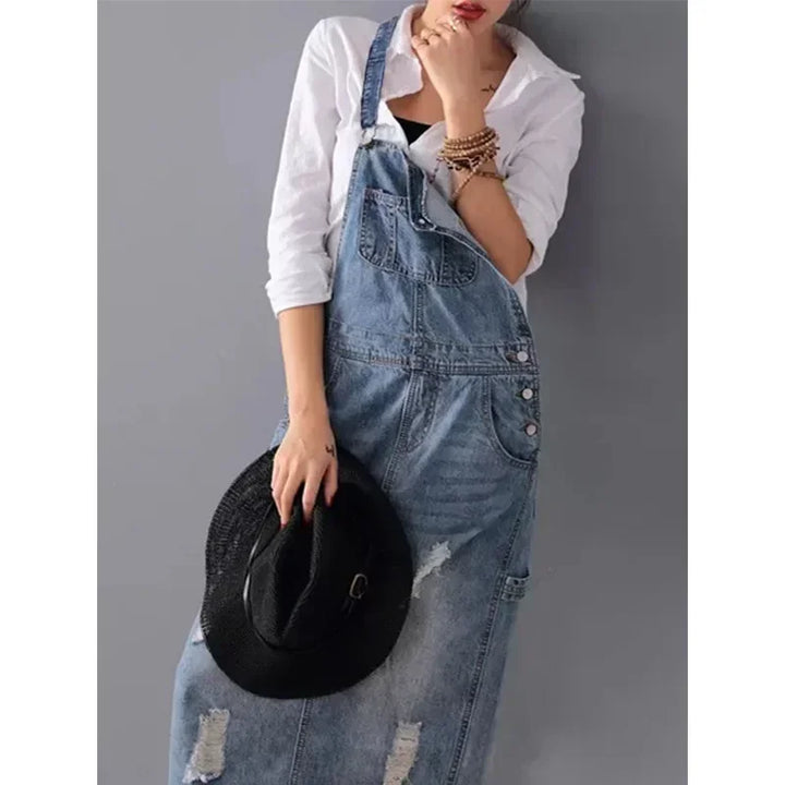 Mirla | Lättsam Denim Axelklänning-Eva Jonsson