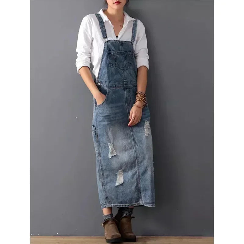 Mirla | Lättsam Denim Axelklänning-Eva Jonsson