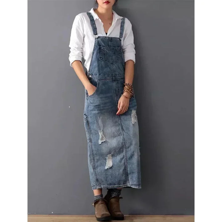 Mirla | Lättsam Denim Axelklänning-Eva Jonsson