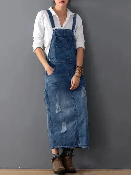 Mirla | Lättsam Denim Axelklänning-Eva Jonsson
