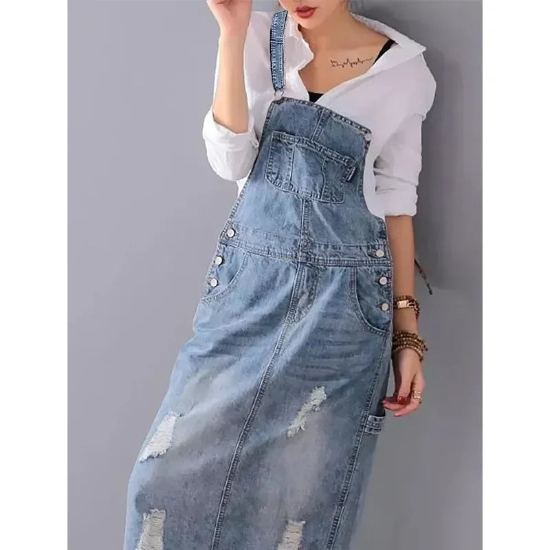 Mirla | Lättsam Denim Axelklänning-Eva Jonsson