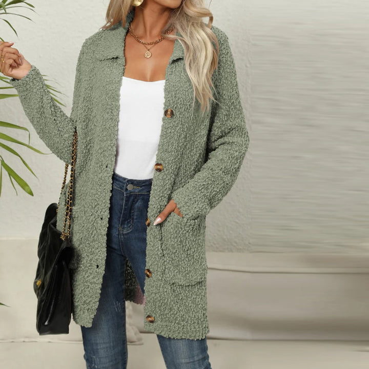 Mirla | Lättsam Enfärgad Cardigan-Eva Jonsson