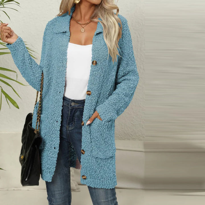 Mirla | Lättsam Enfärgad Cardigan-Eva Jonsson