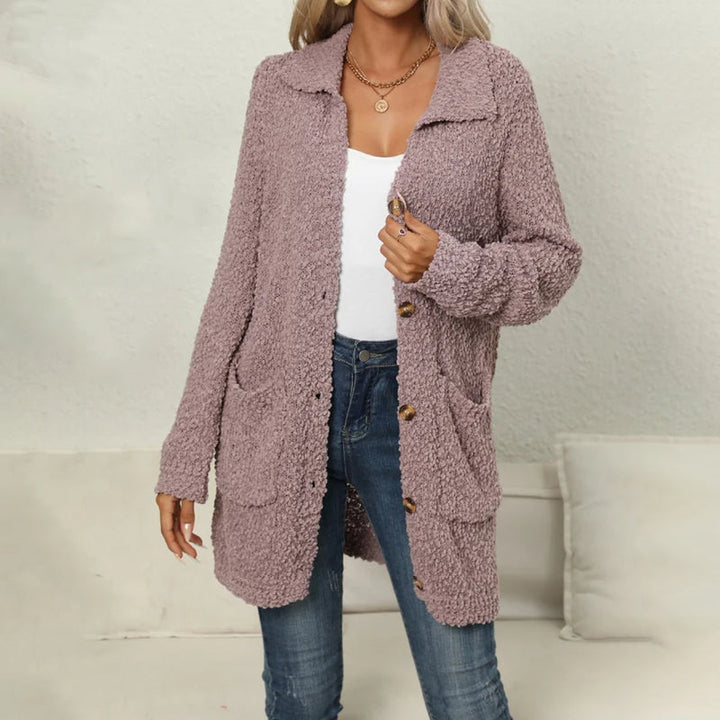 Mirla | Lättsam Enfärgad Cardigan-Eva Jonsson