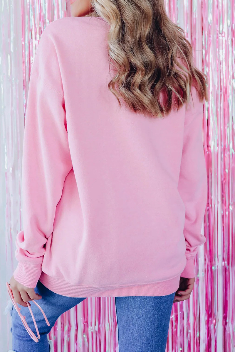 Mirla | Lättsam Julgran Broderade Paljetter Rundhalsad Sweatshirt-Eva Jonsson