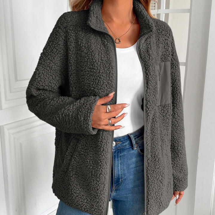Mirla | Lättsam Vinter Zip-Up Fuzzy Jacka för Damer-Eva Jonsson