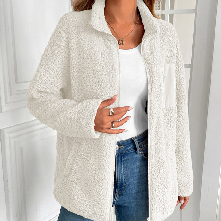 Mirla | Lättsam Vinter Zip-Up Fuzzy Jacka för Damer-Eva Jonsson