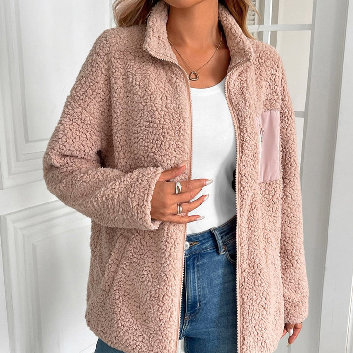 Mirla | Lättsam Vinter Zip-Up Fuzzy Jacka för Damer-Eva Jonsson