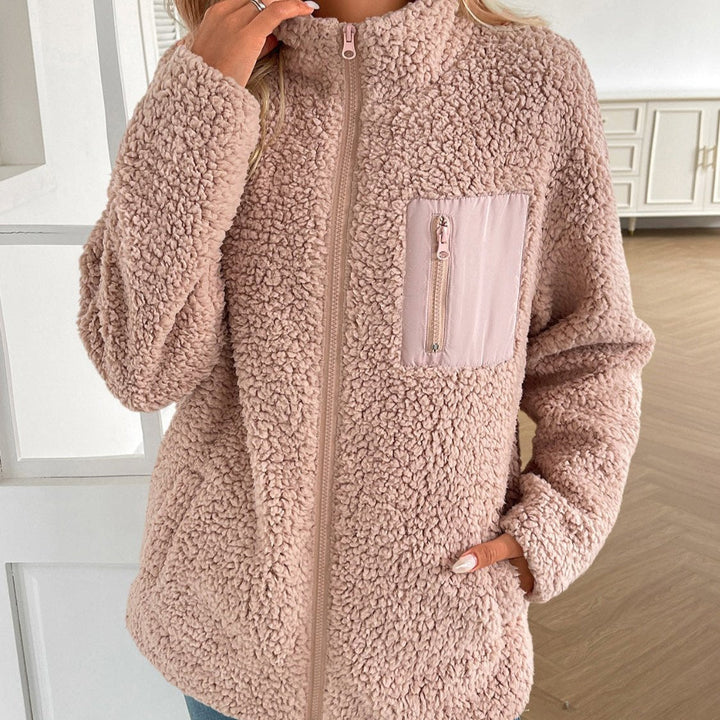 Mirla | Lättsam Vinter Zip-Up Fuzzy Jacka för Damer-Eva Jonsson